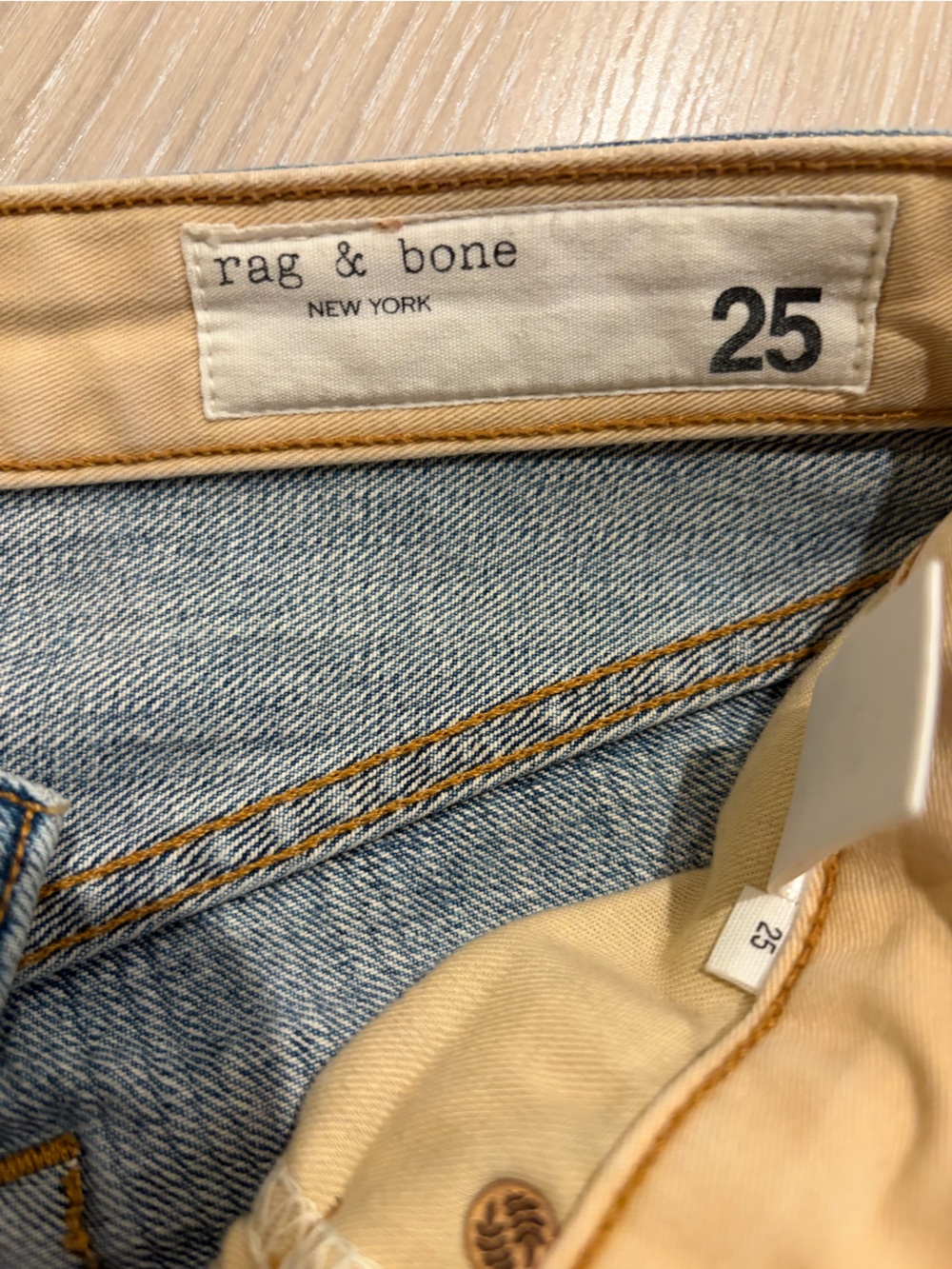 rag & bone Light Blue Straight Leg Jeans - Picture 2 of 6